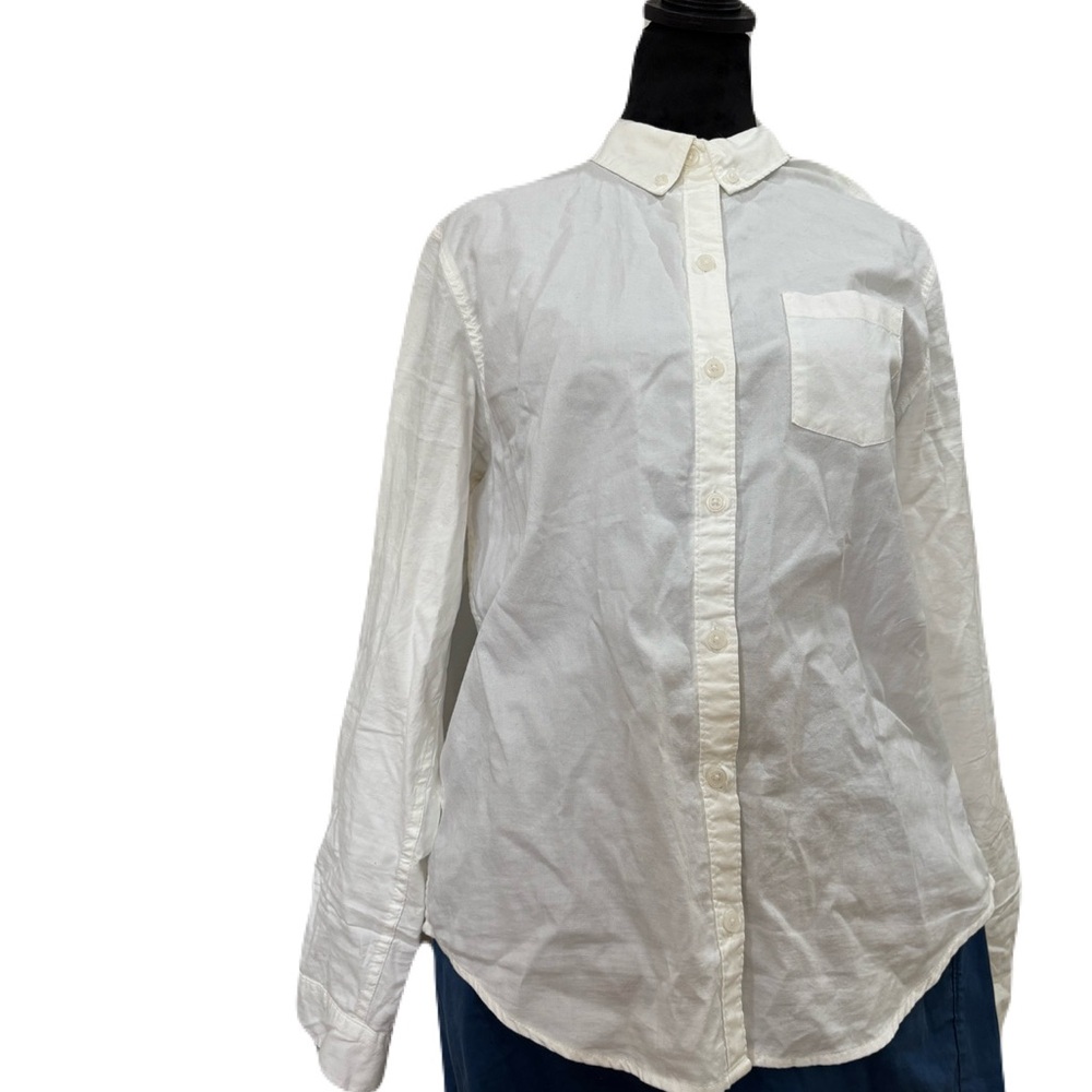 Medium White Men's Button Up - Picture 2 of 6
